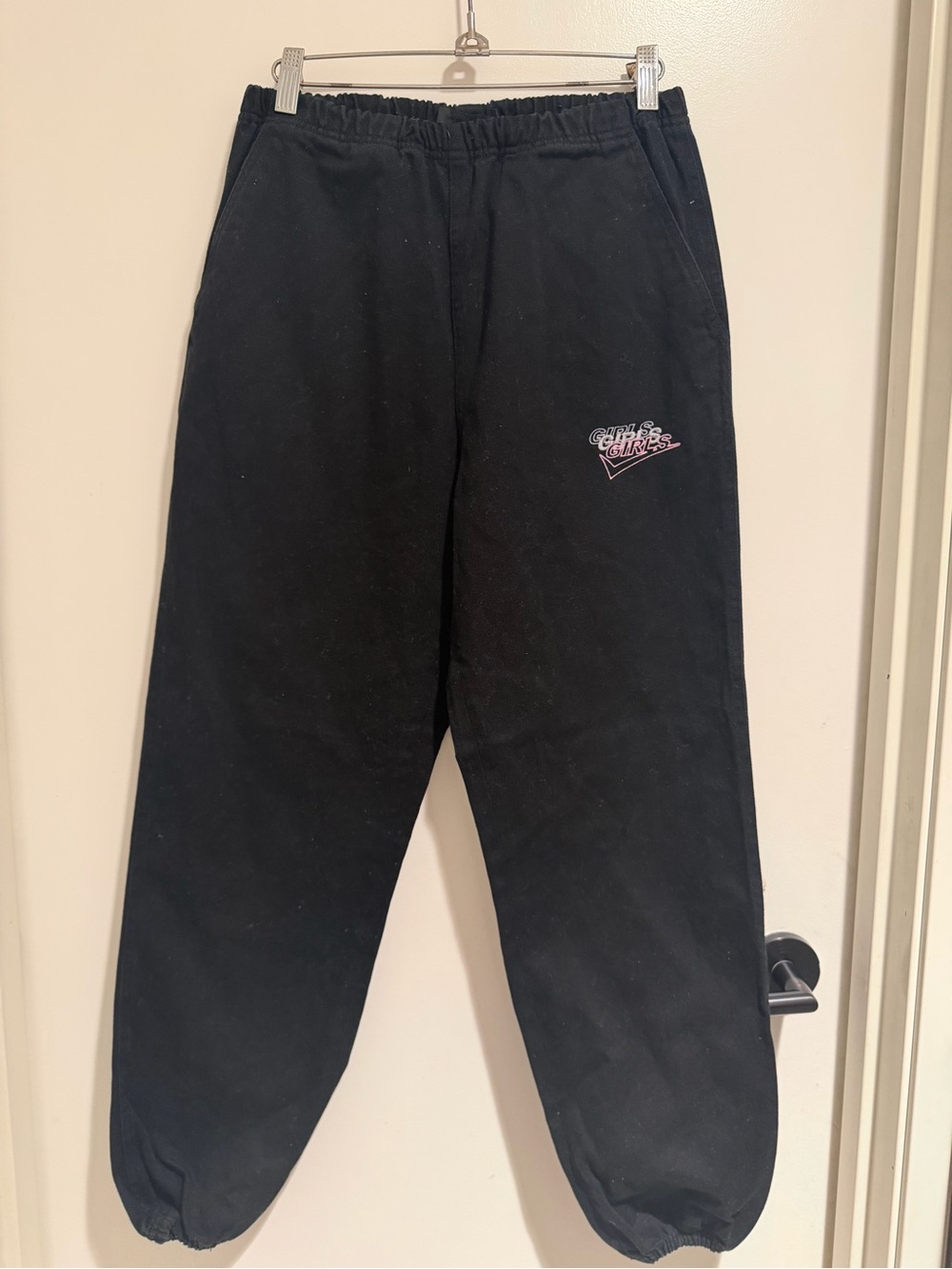 Alexander Wang Black Track Joggers with Script Logo